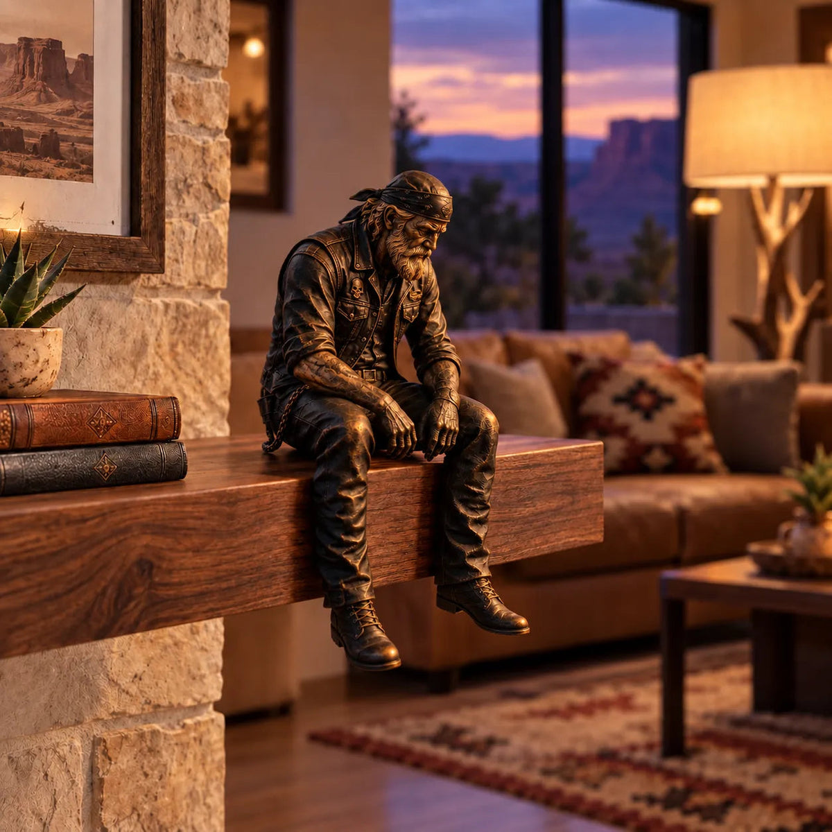 style e biker figurine