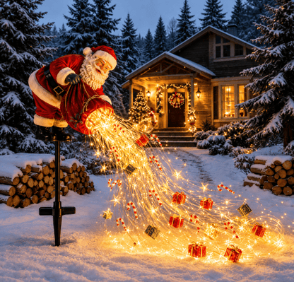 🎅Solar-Powered Christmas Garden Light: Santa Claus 'Magic Pour' Design