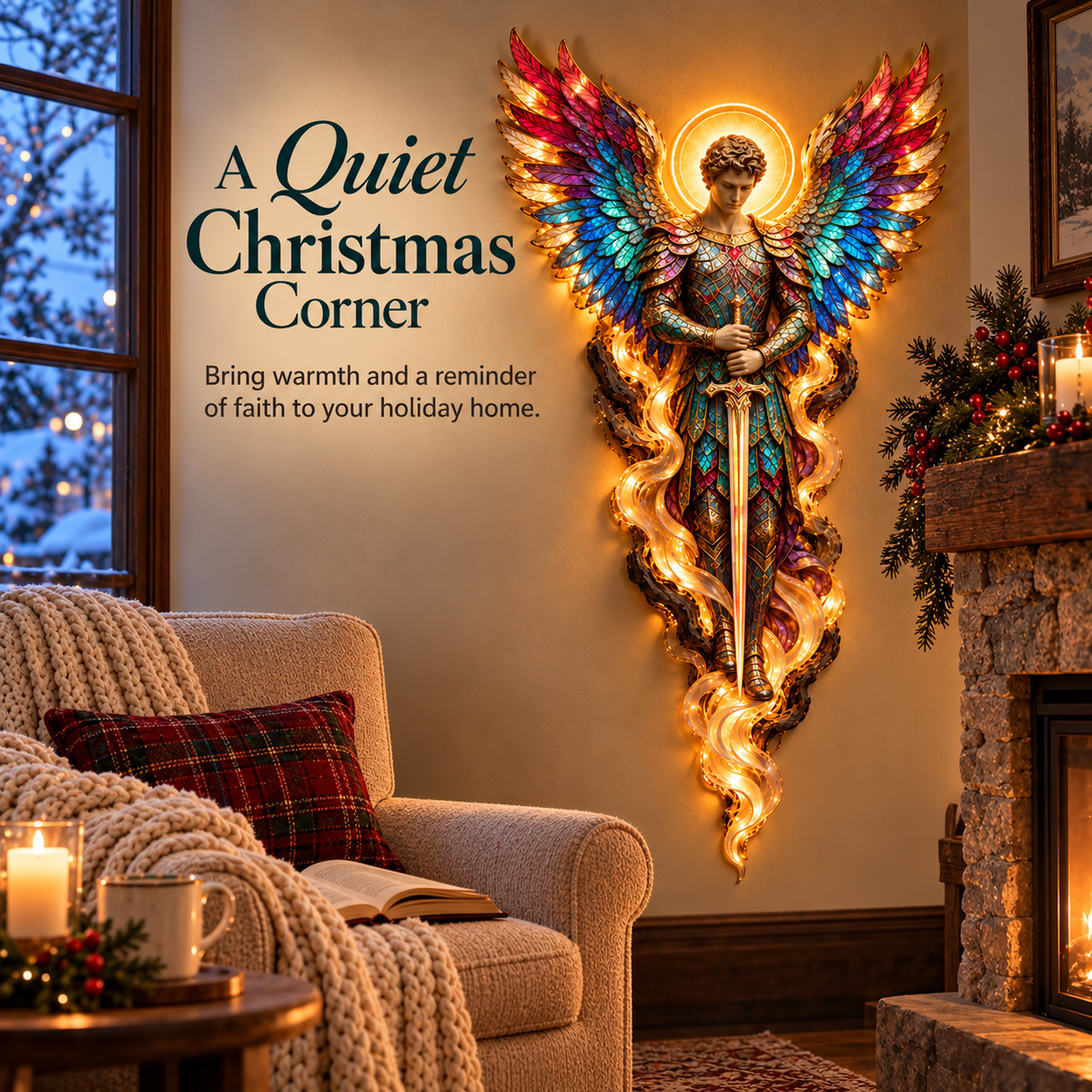 🔥 LAST DAY 50% OFF-✝️ Heavenly Radiance™ Lighted Angel Wall Sculpture ✨