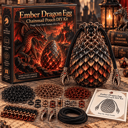 🔥Last Day 49% OFF - 🐉 Dragon Egg Chainmail Pouch DIY Kit