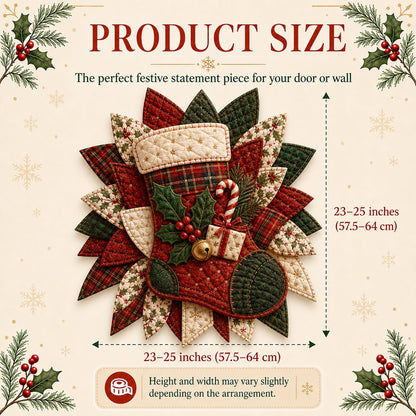 ⏳ Last Day 49% OFF – 🎅 Beginner-Friendly Oversized Santa Patchwork Door Hanger Sewing Kit | Complete Kit with All Tools & Step-by-Step Guide Included 💕