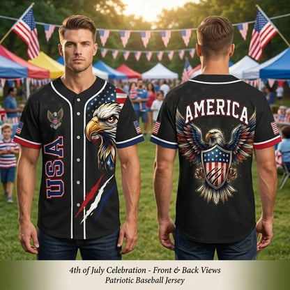 🔥2026 Limited Edition - USA 250th Anniversary All-Over Print Patriotic Baseball Jersey🦅