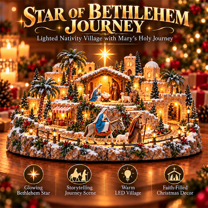 ✝️🌙 Road to Bethlehem™ | Lighted Holy Journey Christmas Village