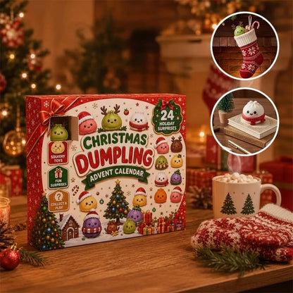 Weihnachts-Adventskalender mit Teigtaschen-Squishys