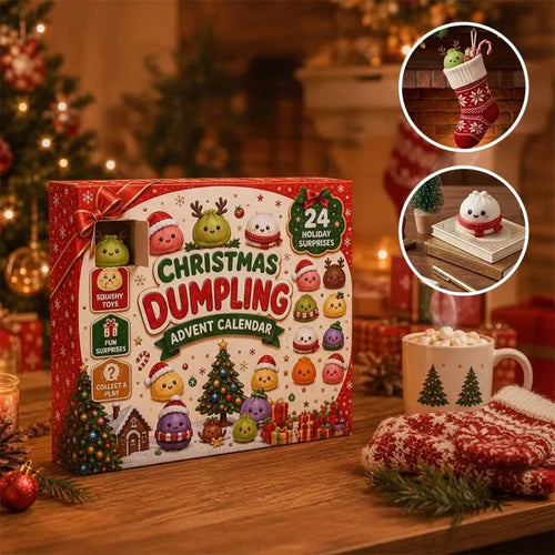 Weihnachts-Adventskalender mit Teigtaschen-Squishys