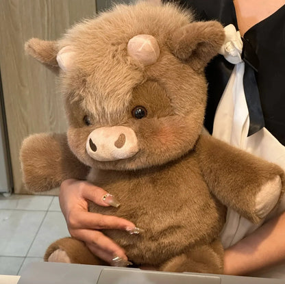 Fluffy Farm Cow Plush