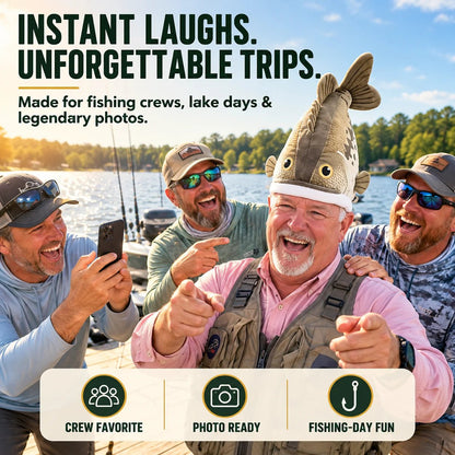 ✨🔥Funny 3D Fish Hat — Funny Fishing Gift for Anglers, Lake Days & Parties