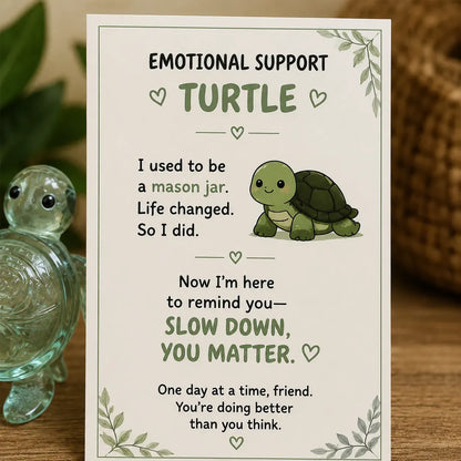 🌸🐝🦛 Emotional Glass Support Animal Gift Set – A Meaningful Little Reminder That You Matter 💕