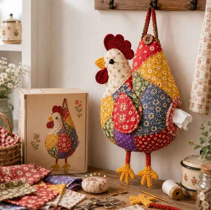 🐔DIY Patchwork Chicken & Duck Tissue Holders