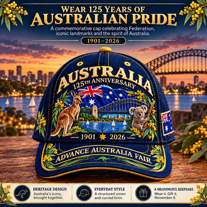 🦘Australia 125th Anniversary 1901–2026 Commemorative Cap