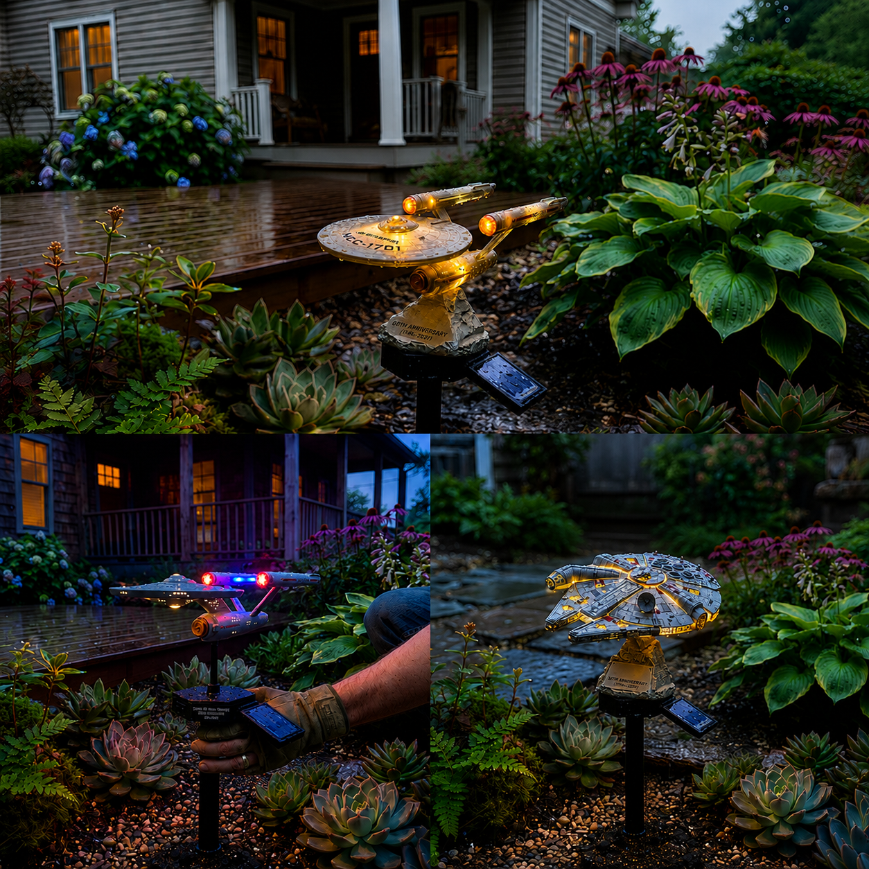 🔥 TODAY 52% OFF 🌌Turn Your Backyard Into a Sci-Fi Wonderland — 🌠Sci-Fi Starship Solar Garden Light