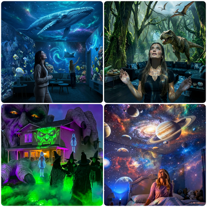 ⏰Last day Promotion 🔥5D Galaxy Ocean Projector for Bedroom