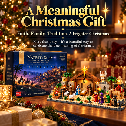 ⛪✝️Nativity Advent Calendar – 24-Day Buildable Christmas Nativity Set