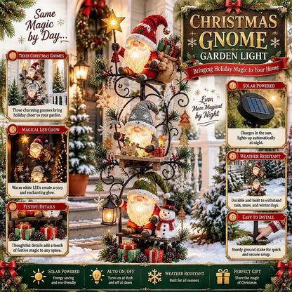 🔥😍🎄✨ Christmas Gnome Workshop Solar Garden Light 🎁🌟