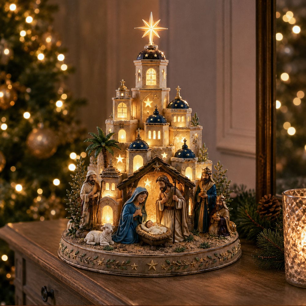 Illuminated Bethlehem Christmas decoration