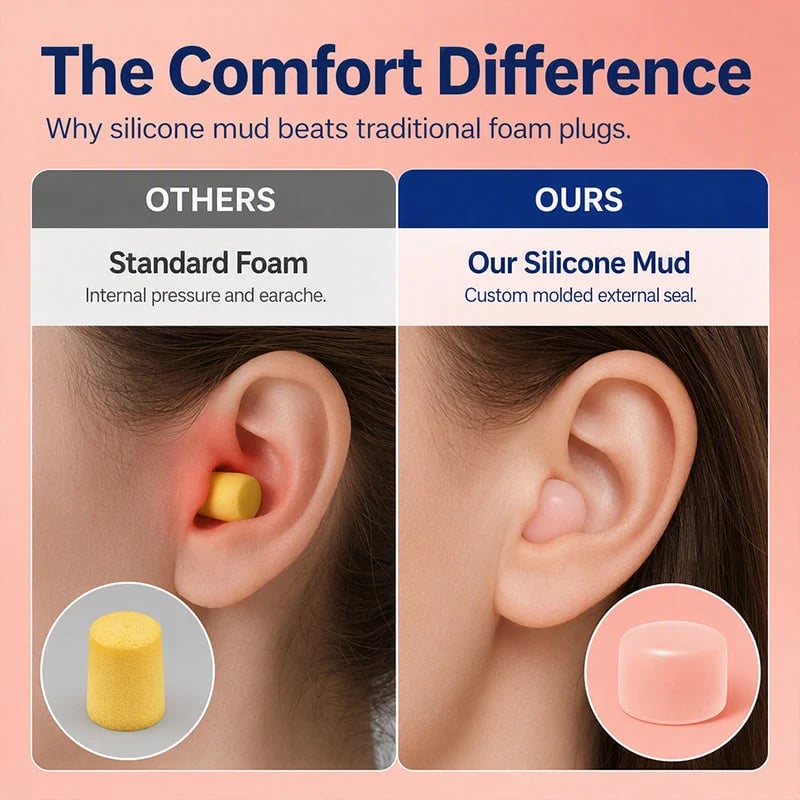 💥Buy 1 get 1 free💕Moldable Silicone Mud Earplugs