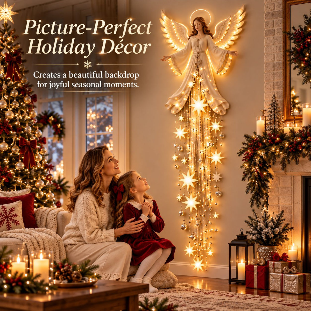 👼 Lighted Angel Christmas Hanging Decoration