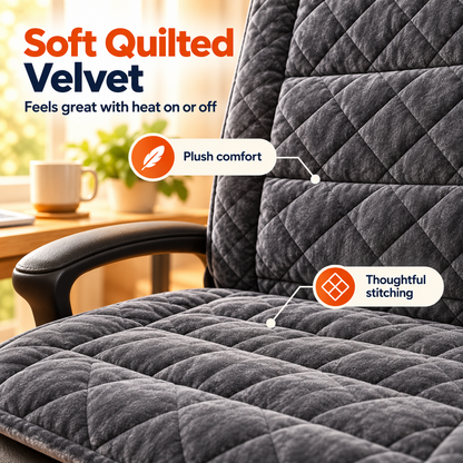 Heated Office Chair Pad – 3 Heat Levels, Digital Display & Auto Shut-Off