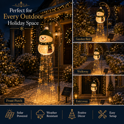 🔥🎅Christmas Early Discount 🔥-☃️ Snowman Sparkle Cascade - Solar Garden Light