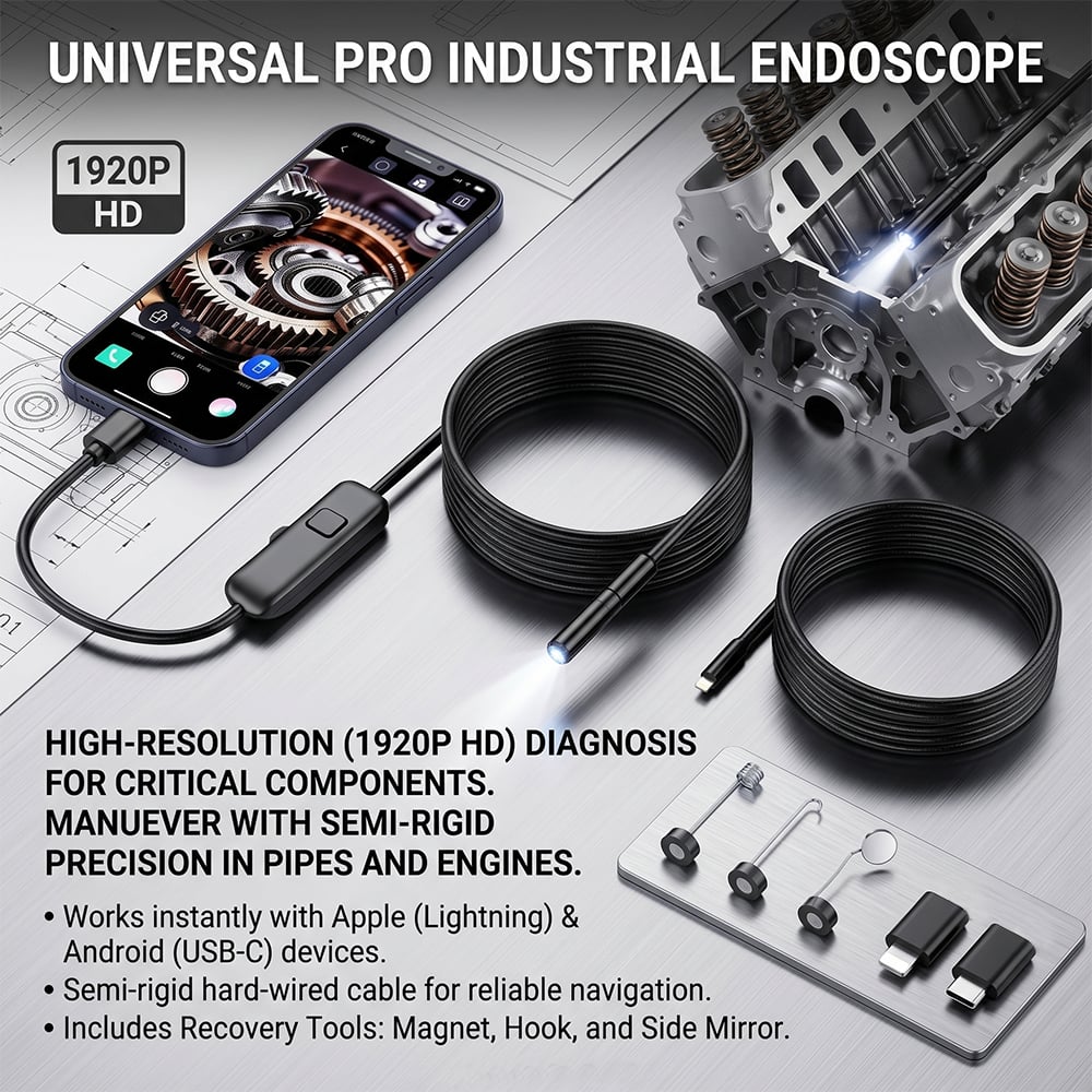 🔍 1920P HD Endoscope Camera – A Gift He'll Actually Use 🛠️