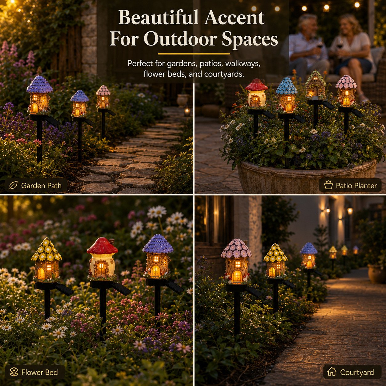 ✨Last Day: 47% OFF🔥Solar Fairy-Tale Mushroom Cottage Garden Light – Whimsical Warm Glow for Paths, Patios & Flower Beds 🍄🌙