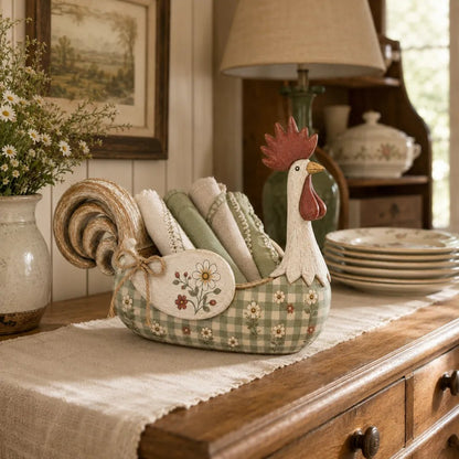 🔥vintage Farmhouse Rooster Utensil Holder