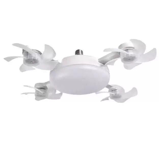 E27 Ceiling Fan Light with Remote, Silent LED Fan & Light 2-in-1 for Bedroom