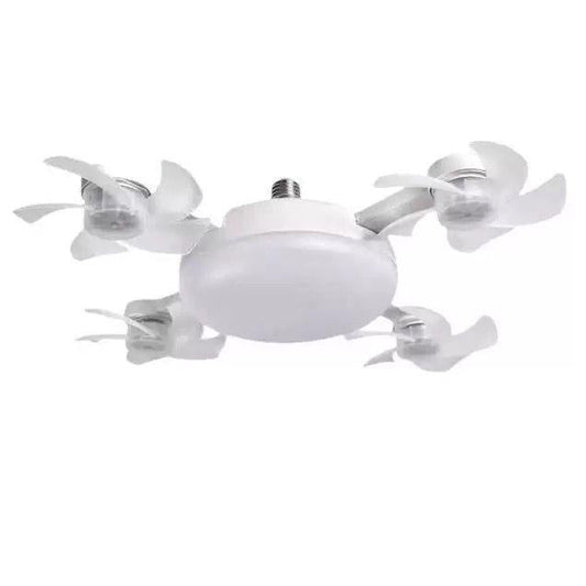 E27 Ceiling Fan Light with Remote, Silent LED Fan & Light 2-in-1 for Bedroom