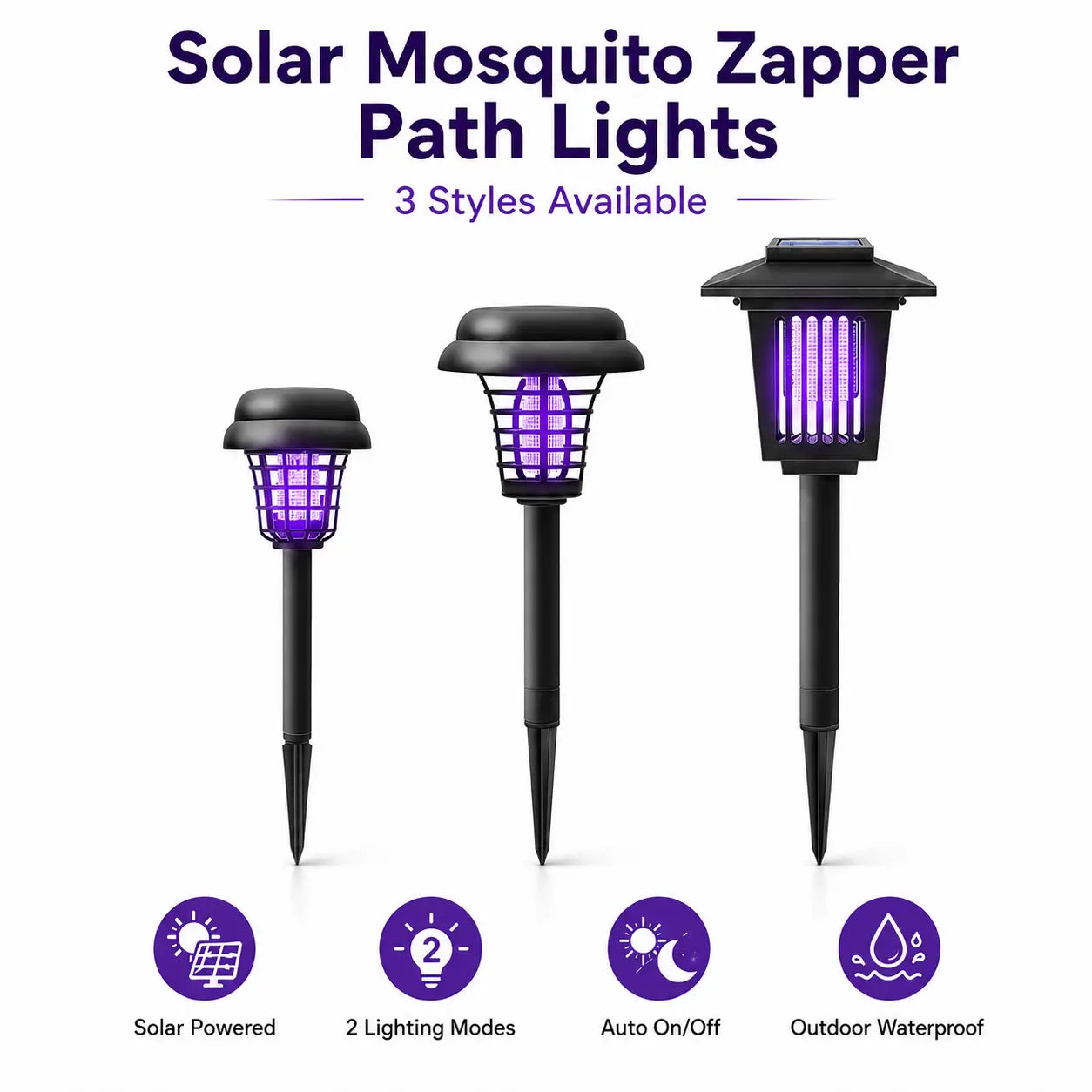 ☀️ Solar Mosquito Zapper | 2-in-1 Bug Killer & Yard Light 🦟