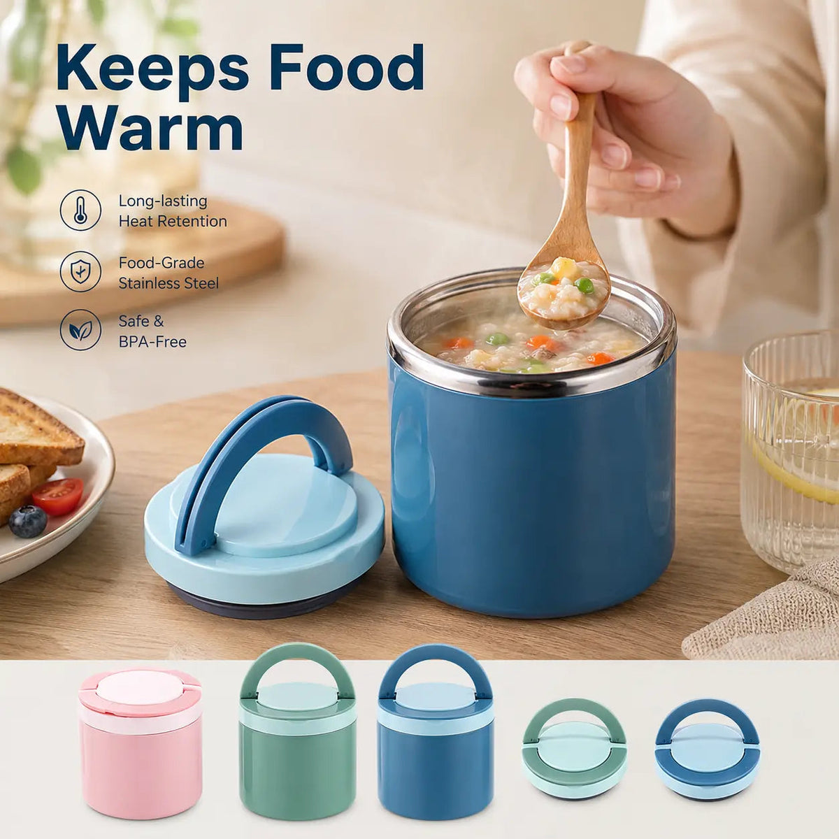 Steel Large Leak-Proof Lunch Box🍱