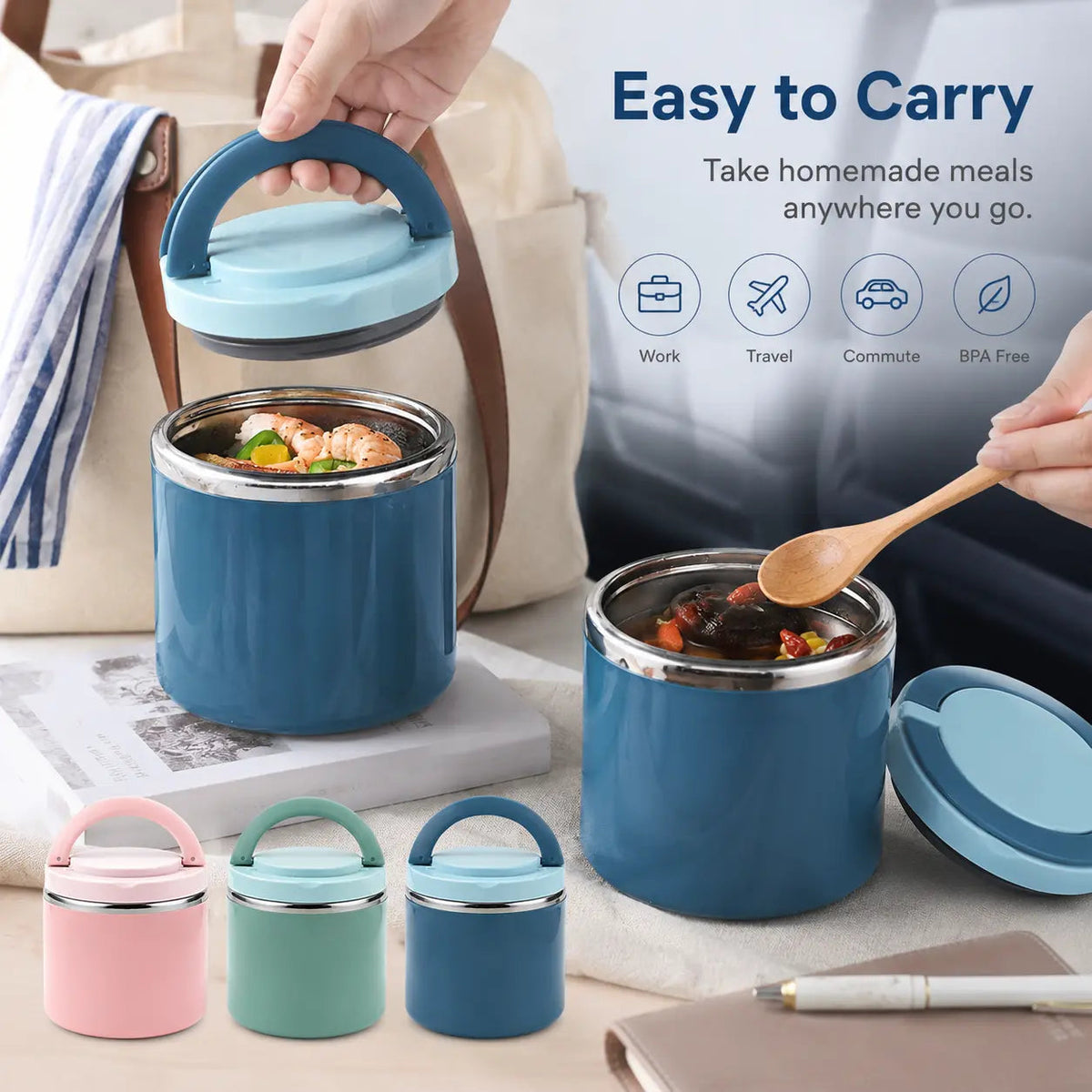 Steel Large Leak-Proof Lunch Box🍱