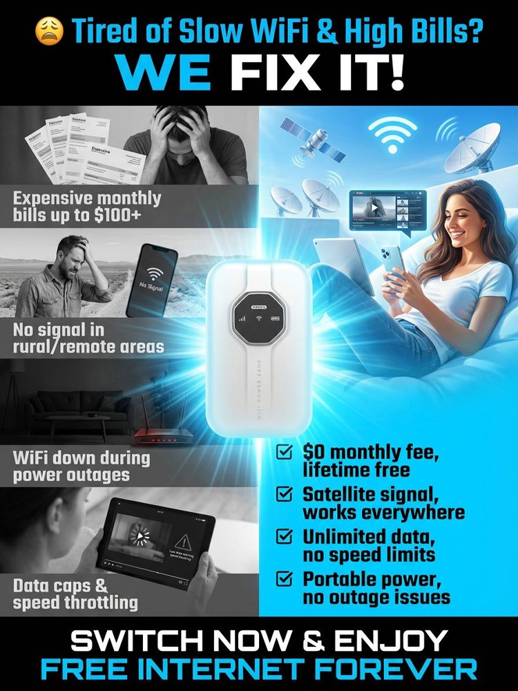 🌍 Global Portable Wi-fi – No Contract, No Hidden Fees