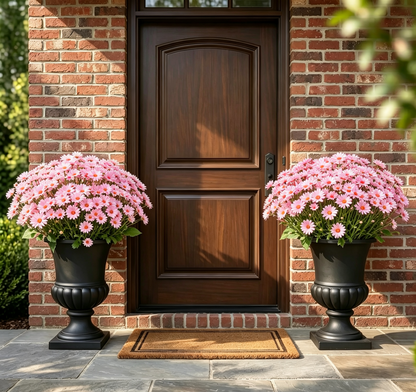 💥Last Day 70% OFF🌼- Artificial Outdoor Sunset Mums Flowers - UV resistant, Waterproof, Windproof（Sold as a set of 5 bundles; the image shows the promotional effect of multiple bundles.）