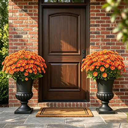 💥Last Day 70% OFF🌼- Artificial Outdoor Sunset Mums Flowers - UV resistant, Waterproof, Windproof（Sold as a set of 5 bundles; the image shows the promotional effect of multiple bundles.）