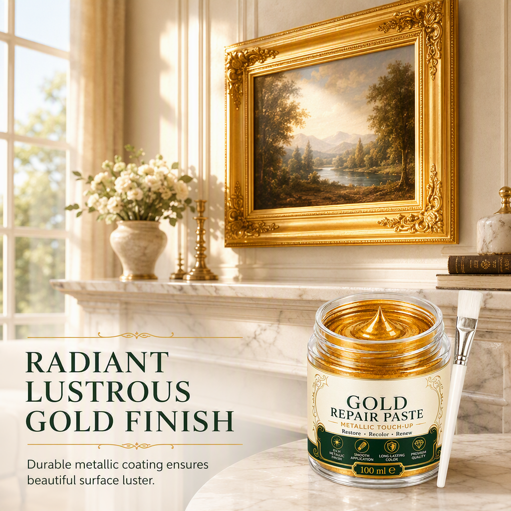 Gold Metallic Refinishing Repair Paste - Home Decor Restoration Kit