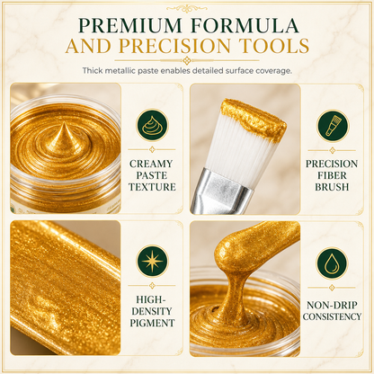 Gold Metallic Refinishing Repair Paste - Home Decor Restoration Kit