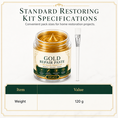 Gold Metallic Refinishing Repair Paste - Home Decor Restoration Kit