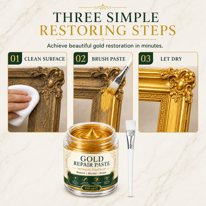 Gold Metallic Refinishing Repair Paste - Home Decor Restoration Kit