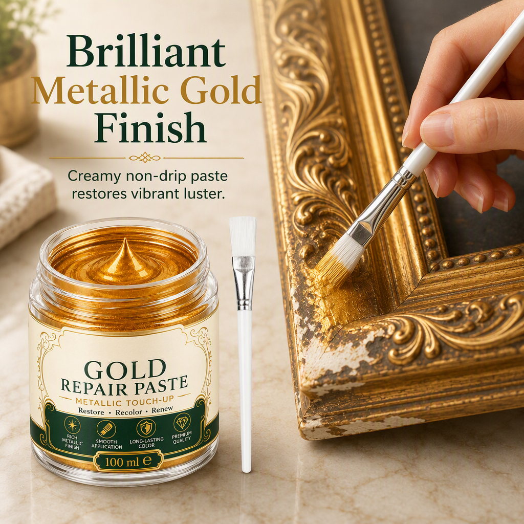Gold Metallic Refinishing Repair Paste - Home Decor Restoration Kit