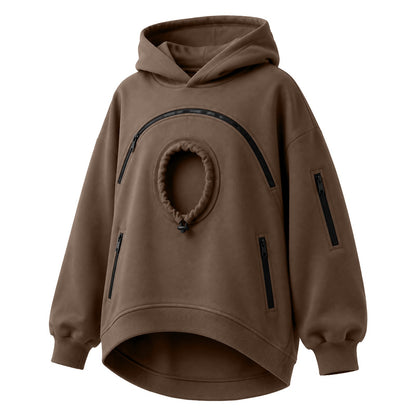 🐾 Cozy Fleece Pet Bonding Pouch Hoodie – Warm & Supportive Small Pet Carrier Clothing