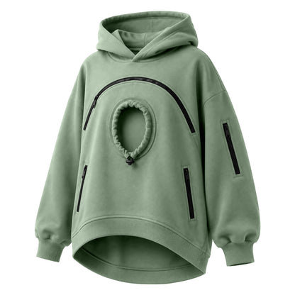 🐾 Cozy Fleece Pet Bonding Pouch Hoodie – Warm & Supportive Small Pet Carrier Clothing