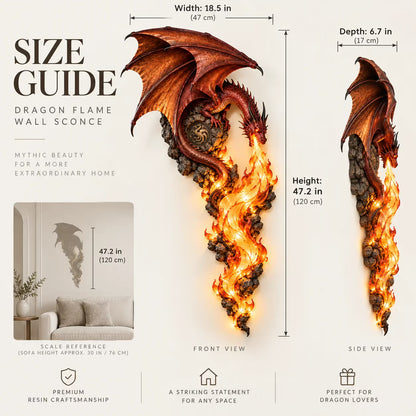🔥last Day 49% Off -🐉 Dragonfire Guardian™ Wall Sconce – A Legendary Flame Awakens On Your Wall 🔥