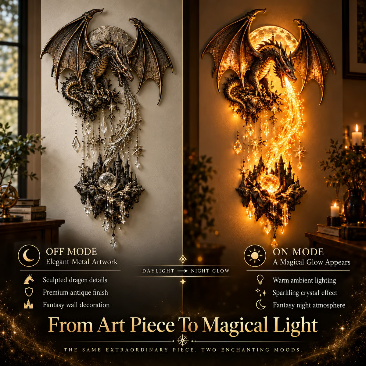 🔥last Day 49% Off -🐉 Dragonfire Guardian™ Wall Sconce – A Legendary Flame Awakens On Your Wall 🔥