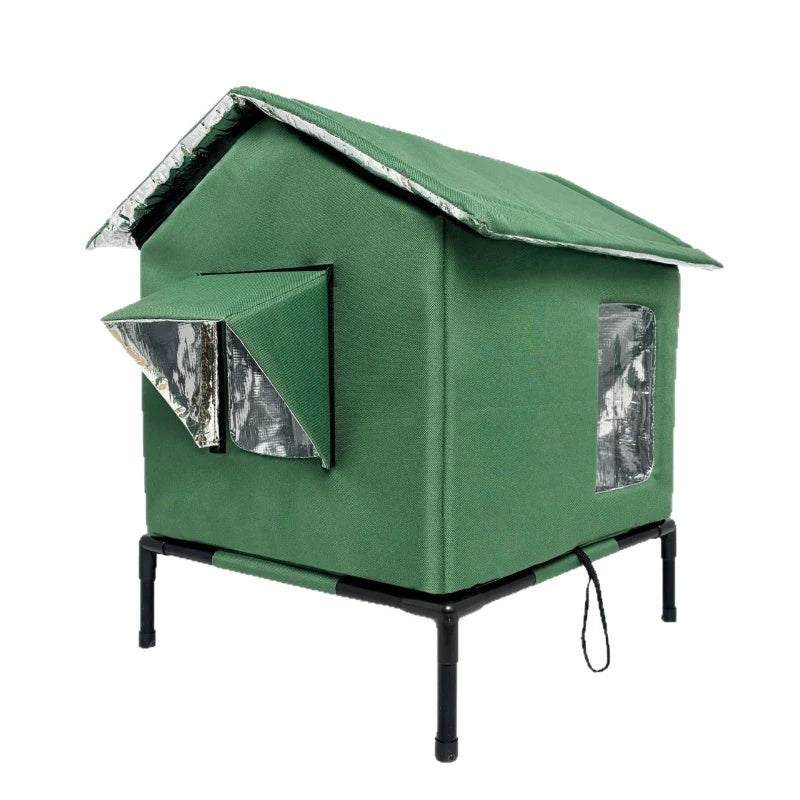 🐱 LIMITED-TIME 50% OFF!  All-Weather Elevated Outdoor Cat House – Waterproof, Insulated, Foldable 🌧️