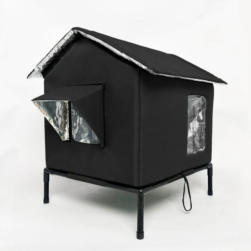 🐱 LIMITED-TIME 50% OFF!  All-Weather Elevated Outdoor Cat House – Waterproof, Insulated, Foldable 🌧️