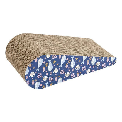 🐾 Waterdrop Sloped Cat Scratcher – High-Density Corrugated Cardboard Lounge & Scratch Board for Indoor Cats 🐱