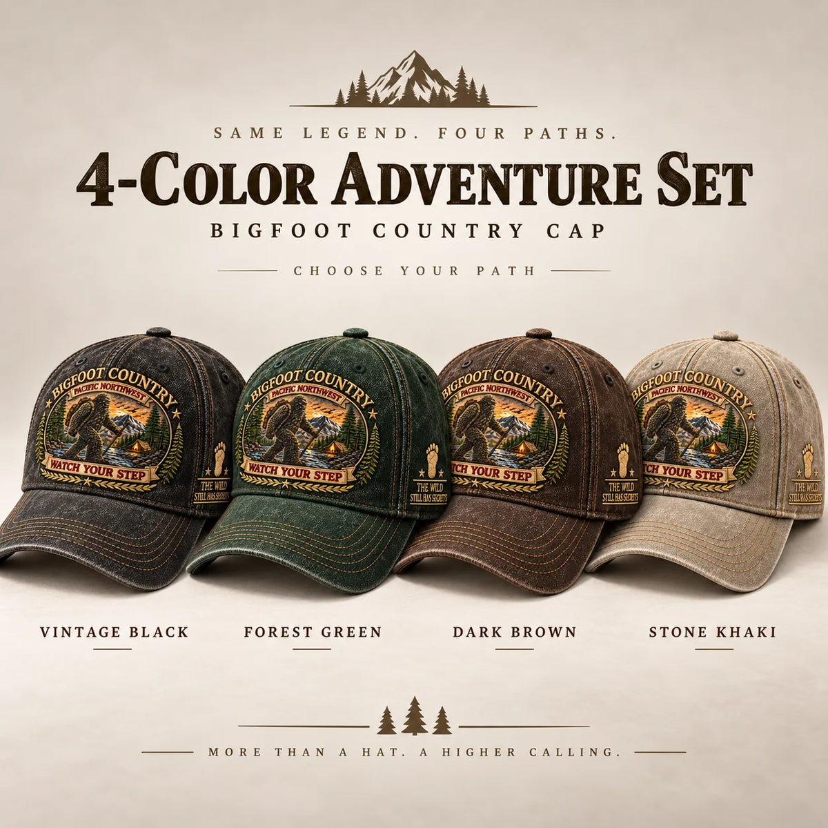 Bigfoot Country Heritage Cap – Pacific Northwest Edition
