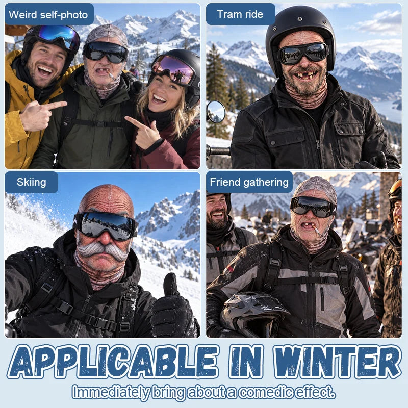 Funny Realistic Face Ski Mask – Hilarious Winter Party Gear for Outdoor Groups