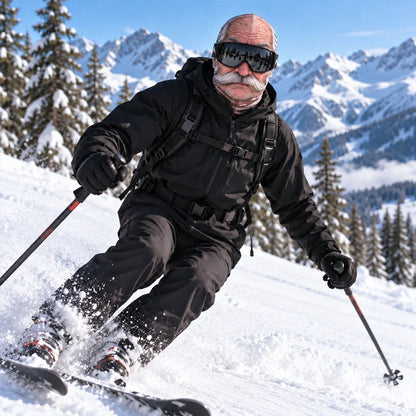 Funny Realistic Face Ski Mask – Hilarious Winter Party Gear for Outdoor Groups