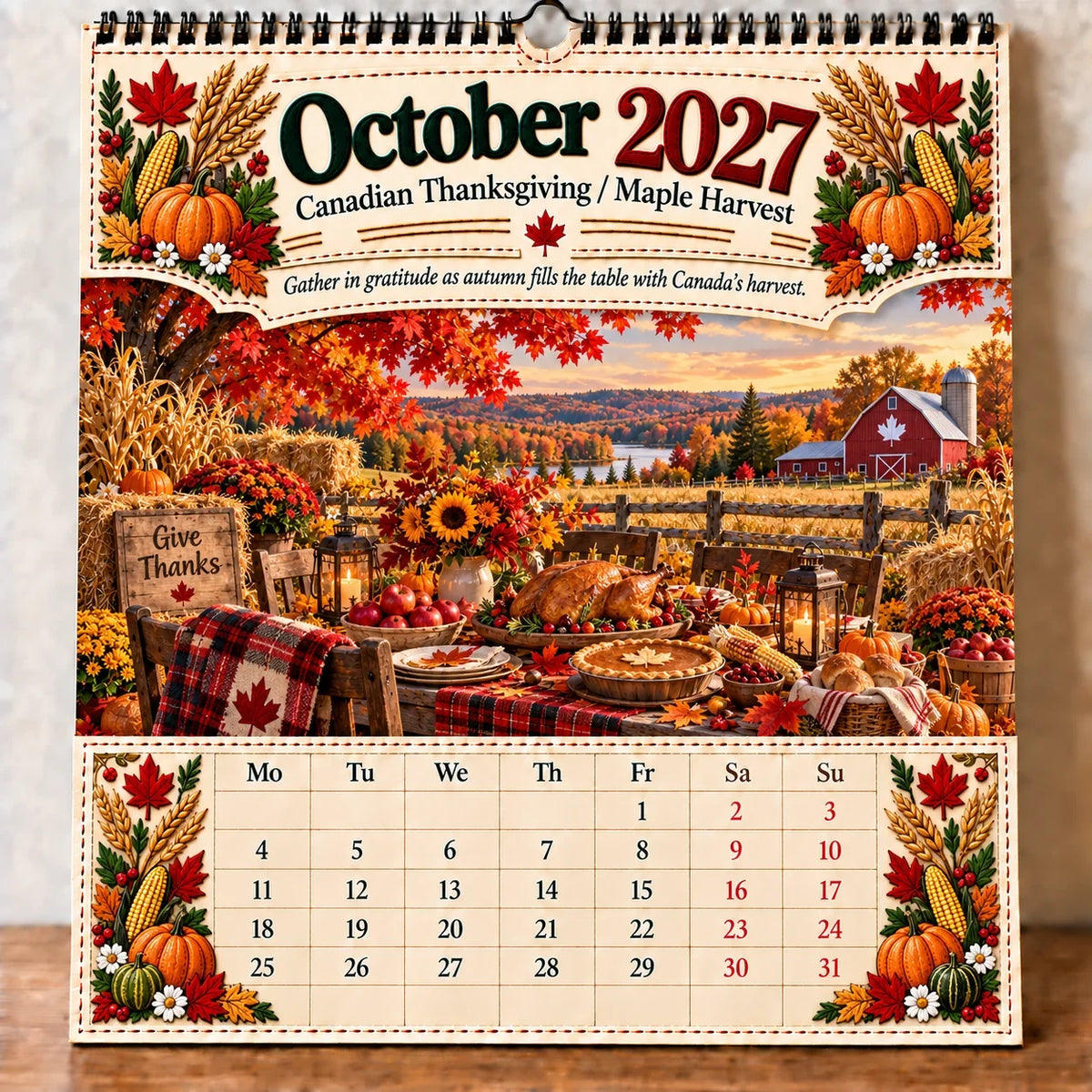🔥LAST DAY 50% OFF 🔥🇨🇦🍁 2027 Canada 160th Anniversary Wall Calendar 🍁🇨🇦